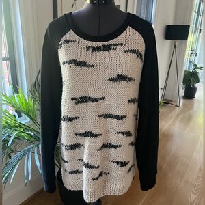 Scotch & Soda Maison Scotch Cream & Black sweater sweatshirt Size 1 - Small